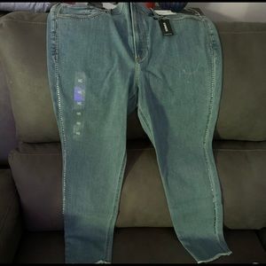 Express High Rise Rhinestone Ankle Jeans